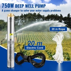 Uppopumppu ruostumatonta terästä 7,6 cm 750 W 66 m nostokorkeus