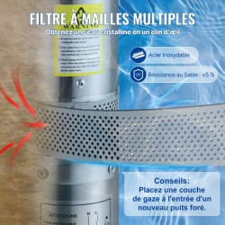 Uppopumppu ruostumatonta terästä 750W 105 l/min 62 m 20 m johto