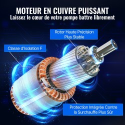 Upotettava syväkaivopumppu 1100W ruostumaton teräs 190 l/min virtaus 57 m nostokorkeus