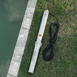 Upotettava syväkaivopumppu ruostumaton teräs 550W 230V 65 l/min 85 m