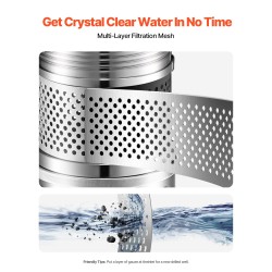 Syväkaivopumppu ruostumatonta terästä 550 wattia 64 metriä 65 l/min virtaus