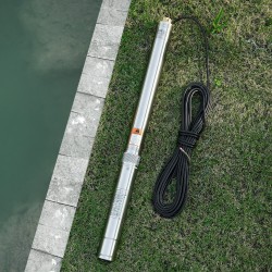 Syväkaivopumppu ruostumatonta terästä 550 wattia 64 metriä 65 l/min virtaus