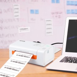 Lämpötarratulostin suora lämpötulostus 150 mm/s tulostusnopeus 40–108 mm tarraleveys USB-liitäntä automaattinen tarrantunnistus