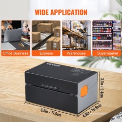 Lämpötarratulostin 300 dpi langaton Bluetooth USB 4x6 lähetystarroille automaattinen tarran tunnistus