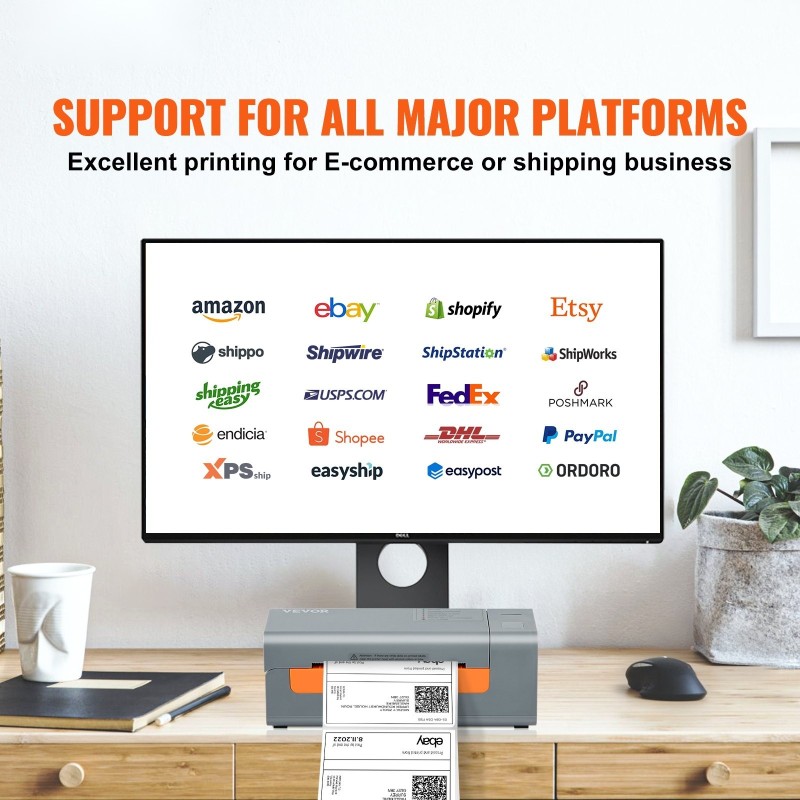 Lämpötarratulostin pöytämallinen 203 dpi 150 mm/s USB-yhteys automaattinen tarrantunnistus 40–108 mm