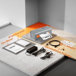 Lämpötarratulostin pöytämallinen 203 dpi 150 mm/s USB-yhteys automaattinen tarrantunnistus 40–108 mm