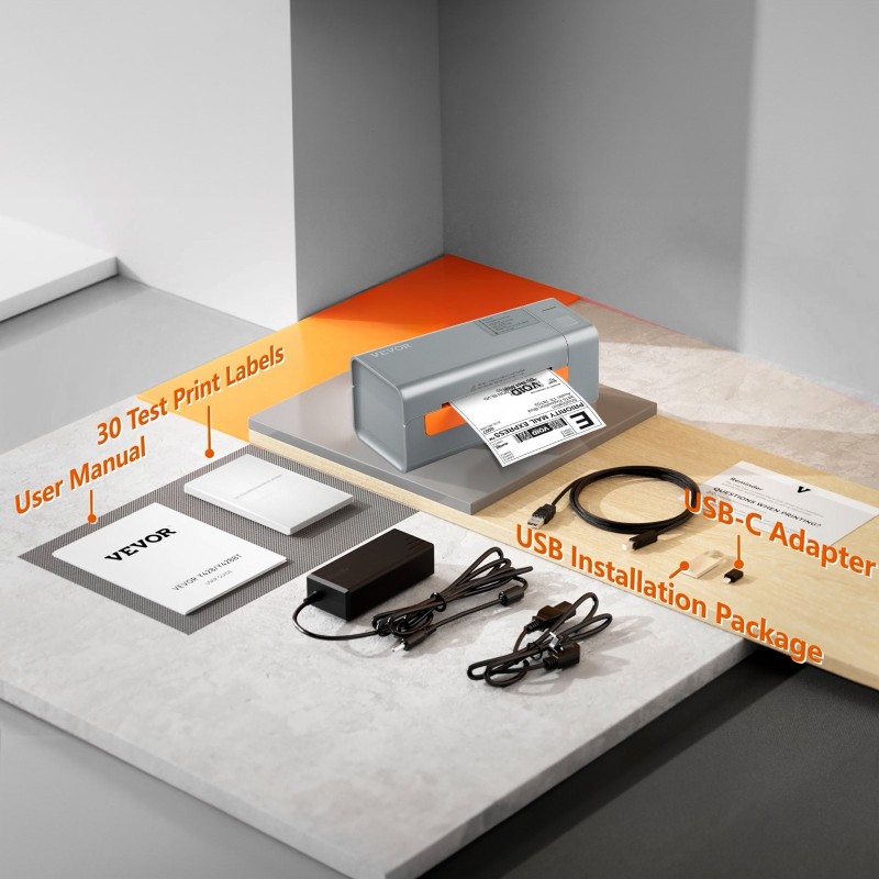 Lämpötarratulostin pöytämallinen 203 dpi 150 mm/s USB-yhteys automaattinen tarrantunnistus 40–108 mm