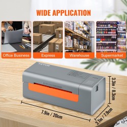 Lämpötarratulostin pöytämallinen 203 dpi 150 mm/s USB-yhteys automaattinen tarrantunnistus 40–108 mm