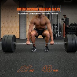 Harjoitusmattosarja EVA-vaahto ja kumipinta 24 tuuman palat 12 kpl 14 mm