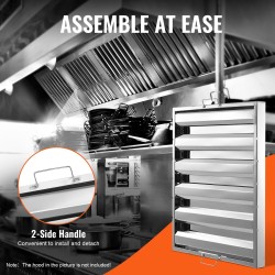 Liesikuvun rasvasuodattimet 430-ruostumatonta terästä 622x493x45 mm 2 kpl ammattikeittiöihin