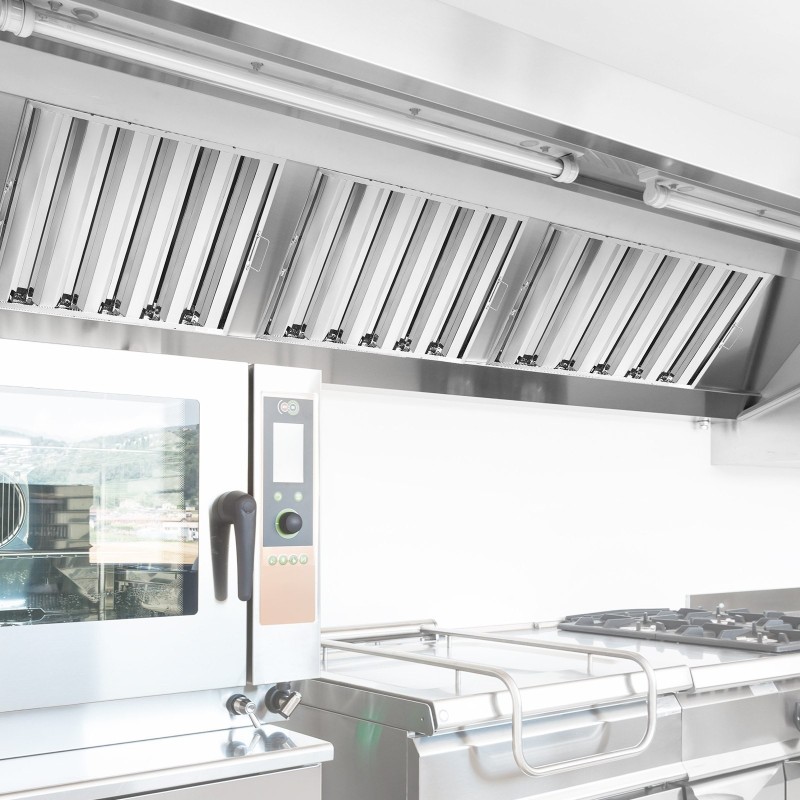 Liesikuvun rasvasuodattimet 430-ruostumatonta terästä 622x493x45 mm 2 kpl ammattikeittiöihin