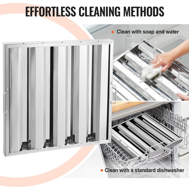 Liesikupusuodatin 430 ruostumaton teräs 493x493x45 mm 1 kpl 4 uralla