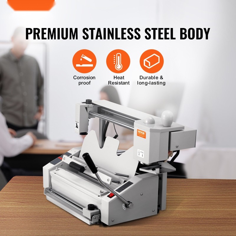 Lämpösidontakone ruostumattomasta teräksestä 400 arkkia 50 mm A3 lyhyt sivu A4 A5