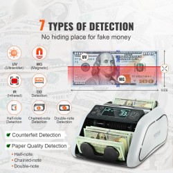 Setelilaskuri ABS nopea yli 1000 seteliä minuutissa UV MG IR DD pienyrityksille