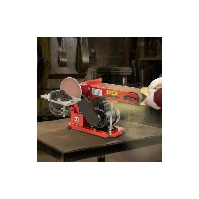 Nauha- ja laikkahiomakone penkille 915x100 mm hihna 150 mm laikka 375W teräsrunko