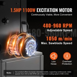 Penkkimallinen vannesaha 1100 wattia leikkuukorkeus 330 millimetriä puulle ja alumiinille