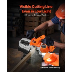 Johdoton nauhasaha 65 x 65 mm leikkuusyvyys 360 W harjaton moottori