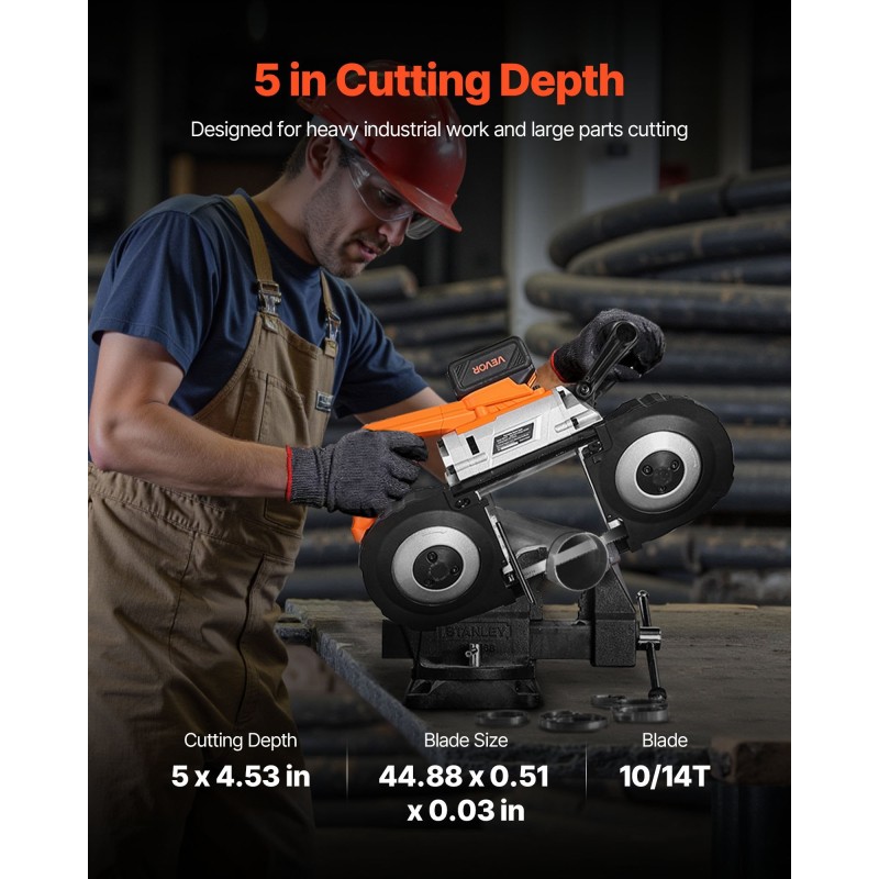 Nauhasaha johdoton harjaton 20V 4,0 Ah akulla 127 x 115 mm leikkaussyvyys