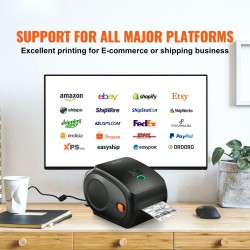 Lämpötarratulostin suora lämpötulostus 300 DPI 4x6 lähetystarroille langaton Bluetooth USB-liitäntä automaattinen