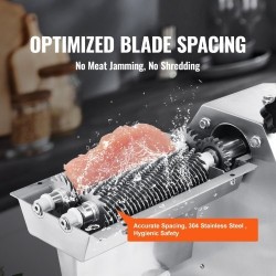 Sähköinen lihanmureuttaja 304-ruostumatonta terästä 750W 67 terää ammattikeittiöille