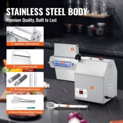 Sähköinen lihanmureuttaja 304-ruostumatonta terästä 750W 67 terää ammattikeittiöille