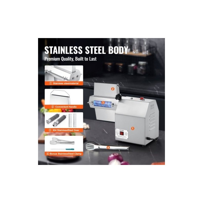 Sähköinen lihanmureuttaja 304-ruostumatonta terästä 750W 67 terää ammattikeittiöille