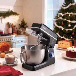 Yleiskone 1400W kallistettava pää 7,84 l ruostumaton teräskulho 6+P-nopeutta musta