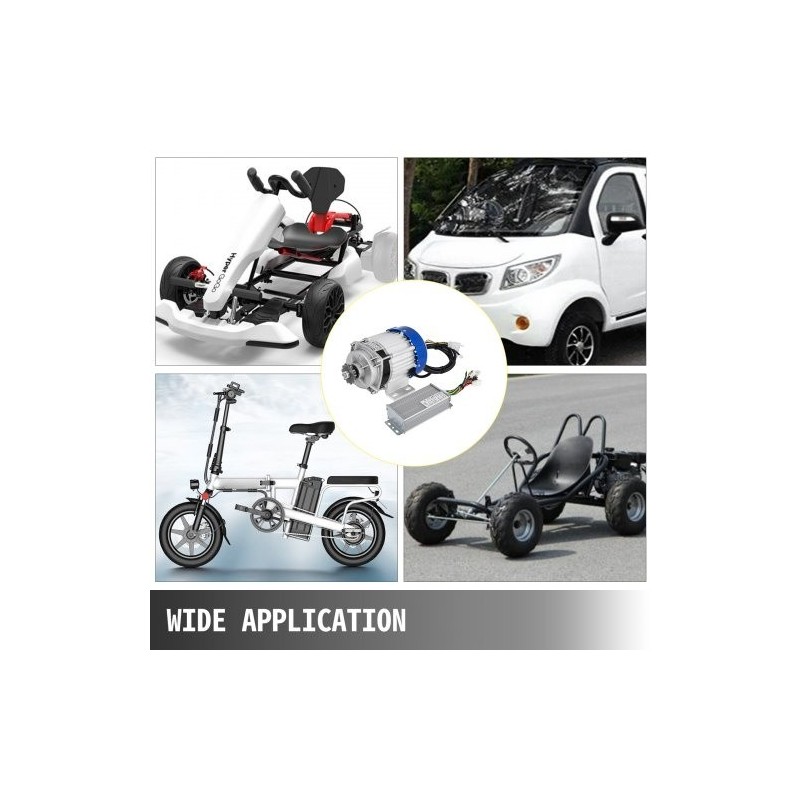 Harjaton tasavirtamoottori 48V 750W vaihdereduktiolla ja ohjaimella go-karttiin