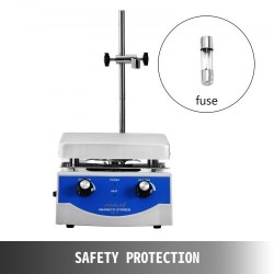 Magneettisekoittaja kuumalevyllä keraaminen työlevy 3000 ml kapasiteetti säädettävä sekoitusnopeus digitaalinen näyttö