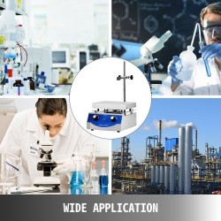 Magneettisekoittaja kuumalevyllä keraaminen työlevy 3000 ml kapasiteetti säädettävä sekoitusnopeus digitaalinen näyttö