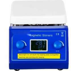 Magneettisekoittaja keraamisella kuumalevyllä 5 L kapasiteetti 200–2000 r/min enimmäislämpötila 320°C LED näyttö