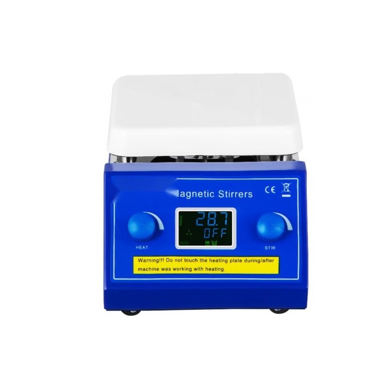 Magneettisekoittaja keraamisella kuumalevyllä 5 L kapasiteetti 200–2000 r/min enimmäislämpötila 320°C LED näyttö