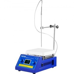 Magneettinen kuumalevysekoitin keraamipinnoitteella viiden litran kapasiteetti säädettävä 200 2000 r min LED näyttö 320 C