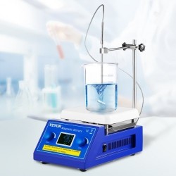 Magneettinen kuumalevysekoitin keraamipinnoitteella viiden litran kapasiteetti säädettävä 200–2000 r/min LED-näyttö 320°C