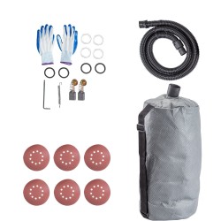 Kipsilevyhiomakone metallirunkoinen 750 W teleskooppivarrella 1,4–1,7 m 225 mm LED-valaistus pölynpoisto