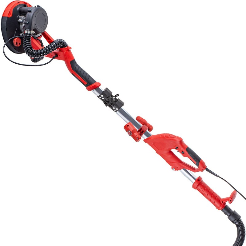 Sähköinen seinä- ja kattahiomakone 850 W säädettävä nopeus 800–1750 teleskooppivarrella pölynpoistolla