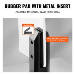 Lasikiinnikesarja neliömallinen ruostumatonta terästä 10 kpl 8–12 mm lasille