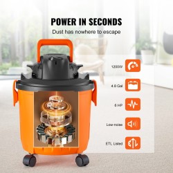 Märkä- ja kuivaimuri 18 litraa 1200 wattia puhallintoiminnolla lattiasuulakkeella