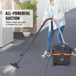 Märkä ja kuivaimuri 15 L 1200 W IP24 PP-muovinen pyörillä puhallintoiminnolla