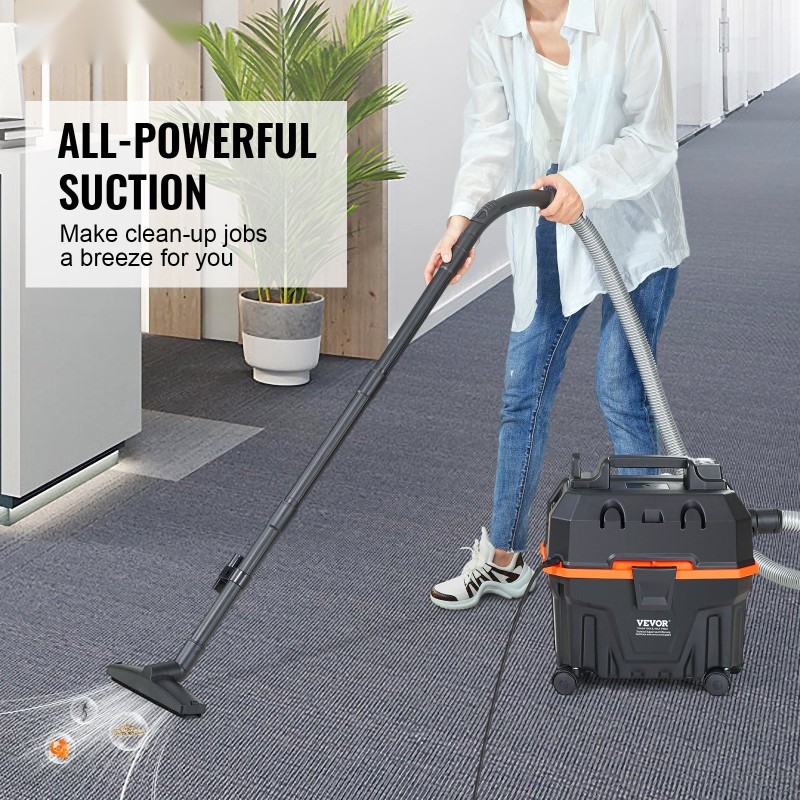 Märkä ja kuivaimuri 15 L 1200 W IP24 PP-muovinen pyörillä puhallintoiminnolla