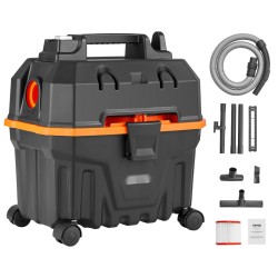 Märkä ja kuivaimuri 15 L 1200 W IP24 PP-muovinen pyörillä puhallintoiminnolla