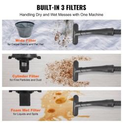 Märkä-kuivaimuri 10 l polypropeeninen säiliö 800 wattia puhallintoiminto lisäsuuttimet