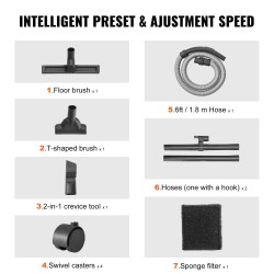 Märkä ja kuivaimuri ruostumaton terässäiliö 30 litraa 1200 wattia puhallintoiminto varusteilla