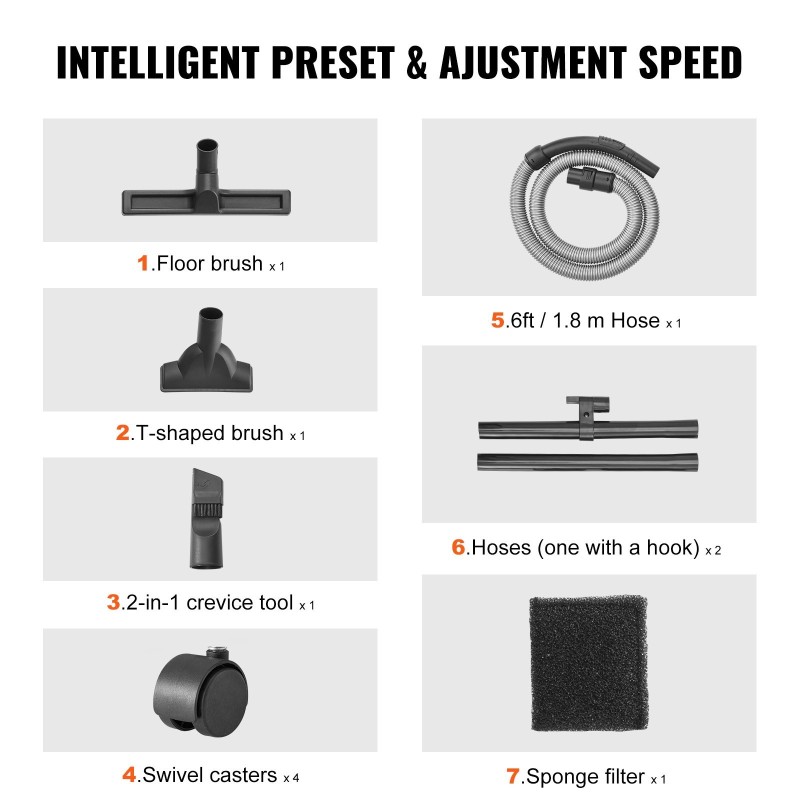 Märkä ja kuivaimuri ruostumaton terässäiliö 30 litraa 1200 wattia puhallintoiminto varusteilla