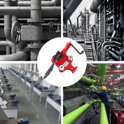 Ruuvattava ketjuputkipenkki valurauta 1/8–5 tuumaa neopreenileuat kampikahvalla