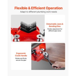 Ketjuruuvipenkki valurautapohjalla 880 mm ketjulla 1/2–8 tuuman putkille