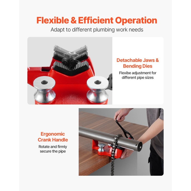 Putkiketjuruuvipenkki valurauta 1/8–5 tuumaa putkille 660 millimetriä ketjulla