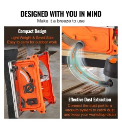 Pöytäsaha puulle 1800 W 625 mm pitkittäiskapasiteetti 85 mm leikkuusyvyys