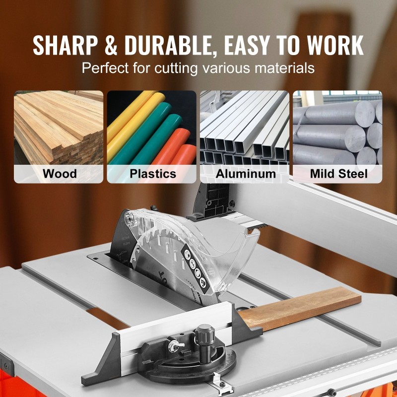 Pöytäsaha puulle 1800 W 625 mm pitkittäiskapasiteetti 85 mm leikkuusyvyys