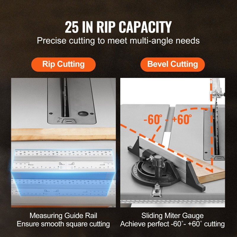 Pöytäsaha 254 mm terä 1800 W 625 mm halkaisukapasiteetti jalustalla